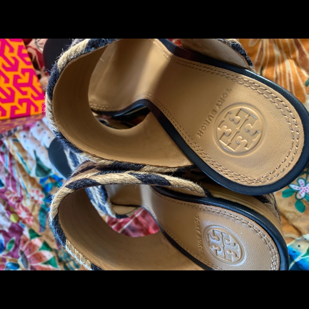 Tory Burch Wedge Solid Sandals - Picture 7 of 12